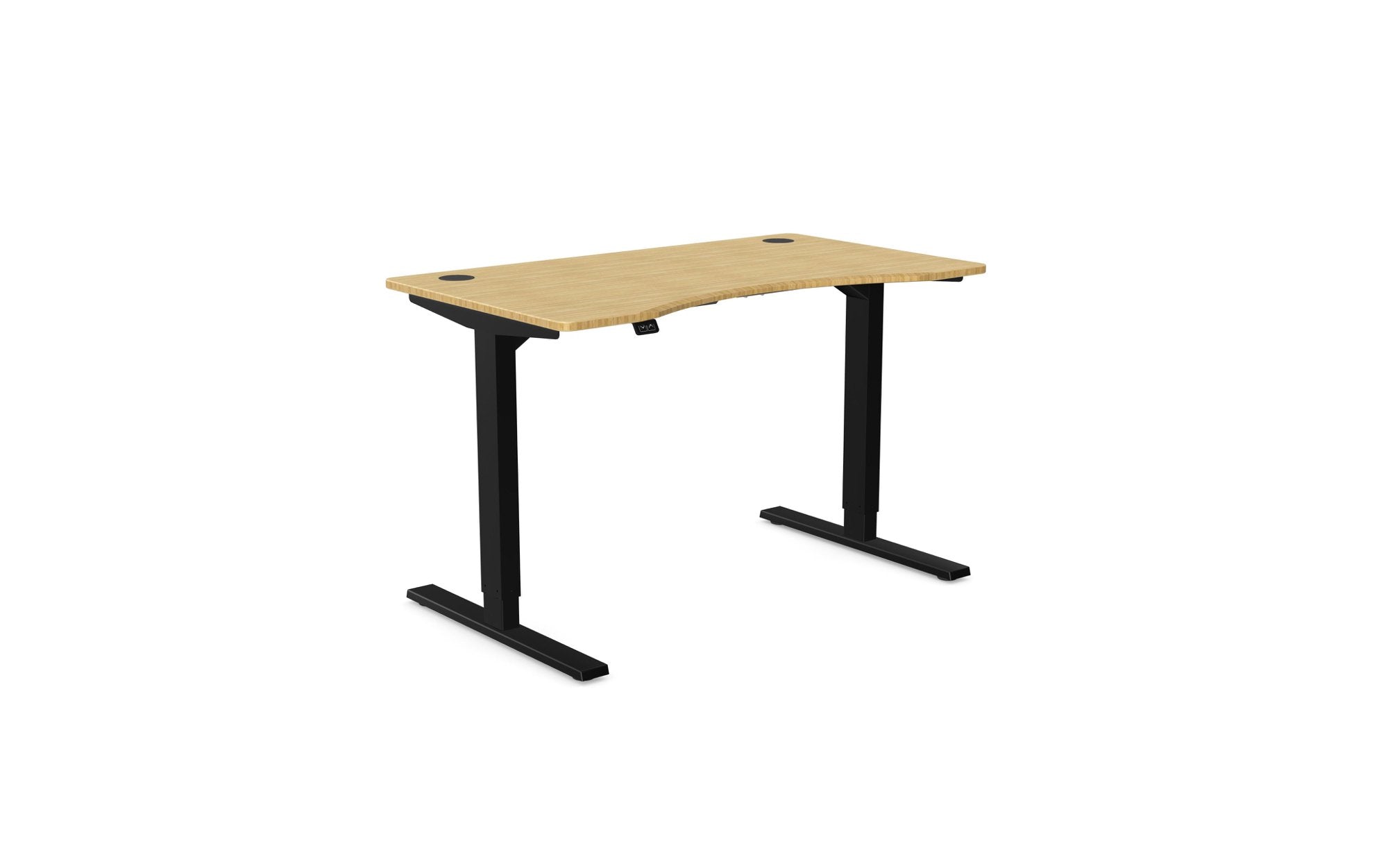 Levanta Zoom Height Adjustable Standing Desk Bamboo Top Scallop 120,140,160 or 180cm Wide 4 Office Furniture