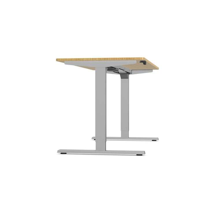 Levanta Zoom Height Adjustable Standing Desk Bamboo Top Scallop 120,140,160 or 180cm Wide 3 Office Furniture