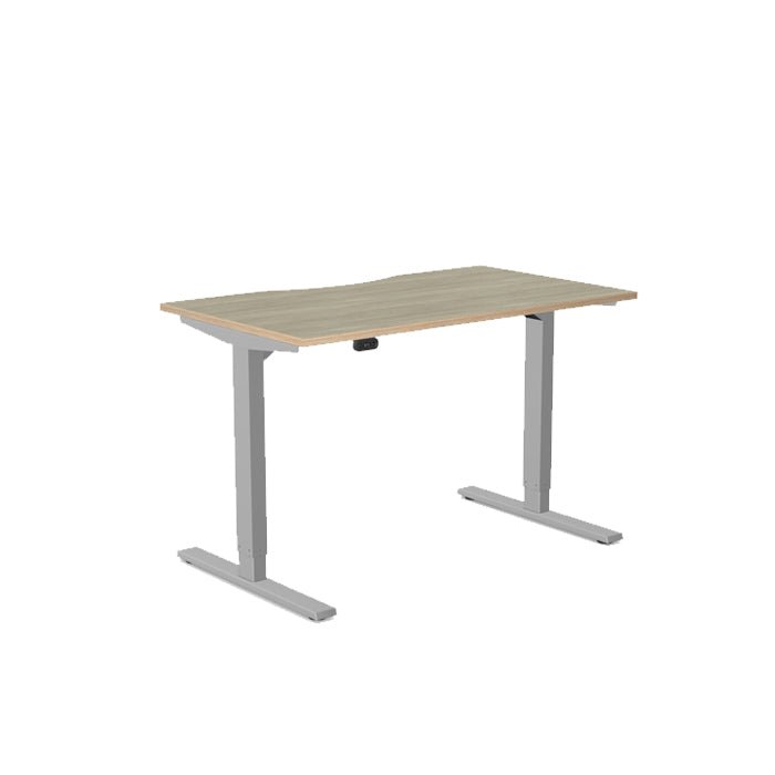 Levanta Zoom Height Adjustable Standing Desk Scallop Top 120,140,160 or 180cm Wide 4 Office Furniture