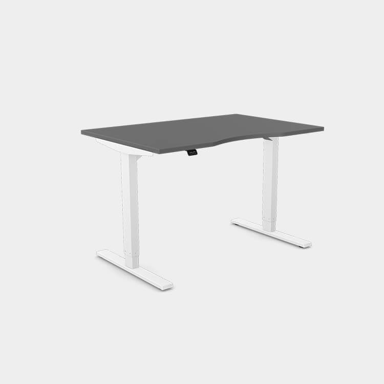 Levanta Zoom Height Adjustable Standing Desk Scallop Top 120,140,160 or 180cm Wide 8 Office Furniture